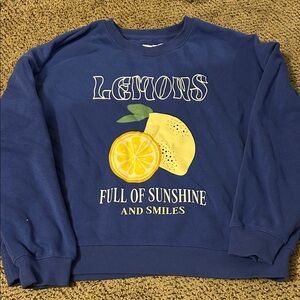 Blue Lemon Graphic Sweatshirt